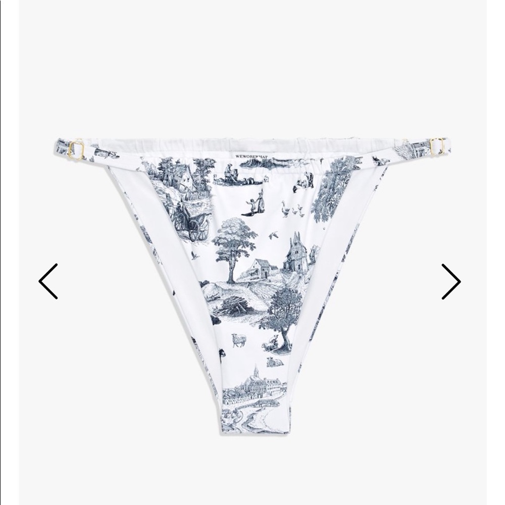 WeWoreWhat Ruched bottom in color vintage toile